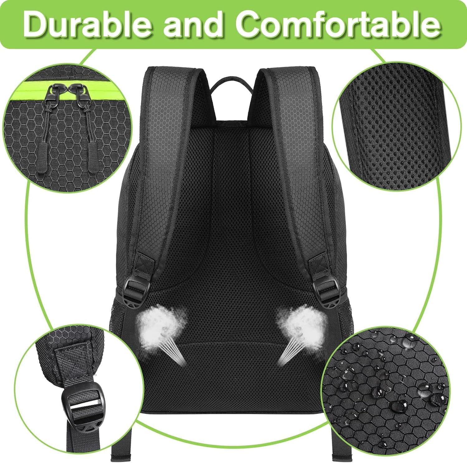 Soccer Backpack,Soccer Bag with Ball Holder, Water Resistant Sport Equipment Bags Fit Basketball Volleyball Football