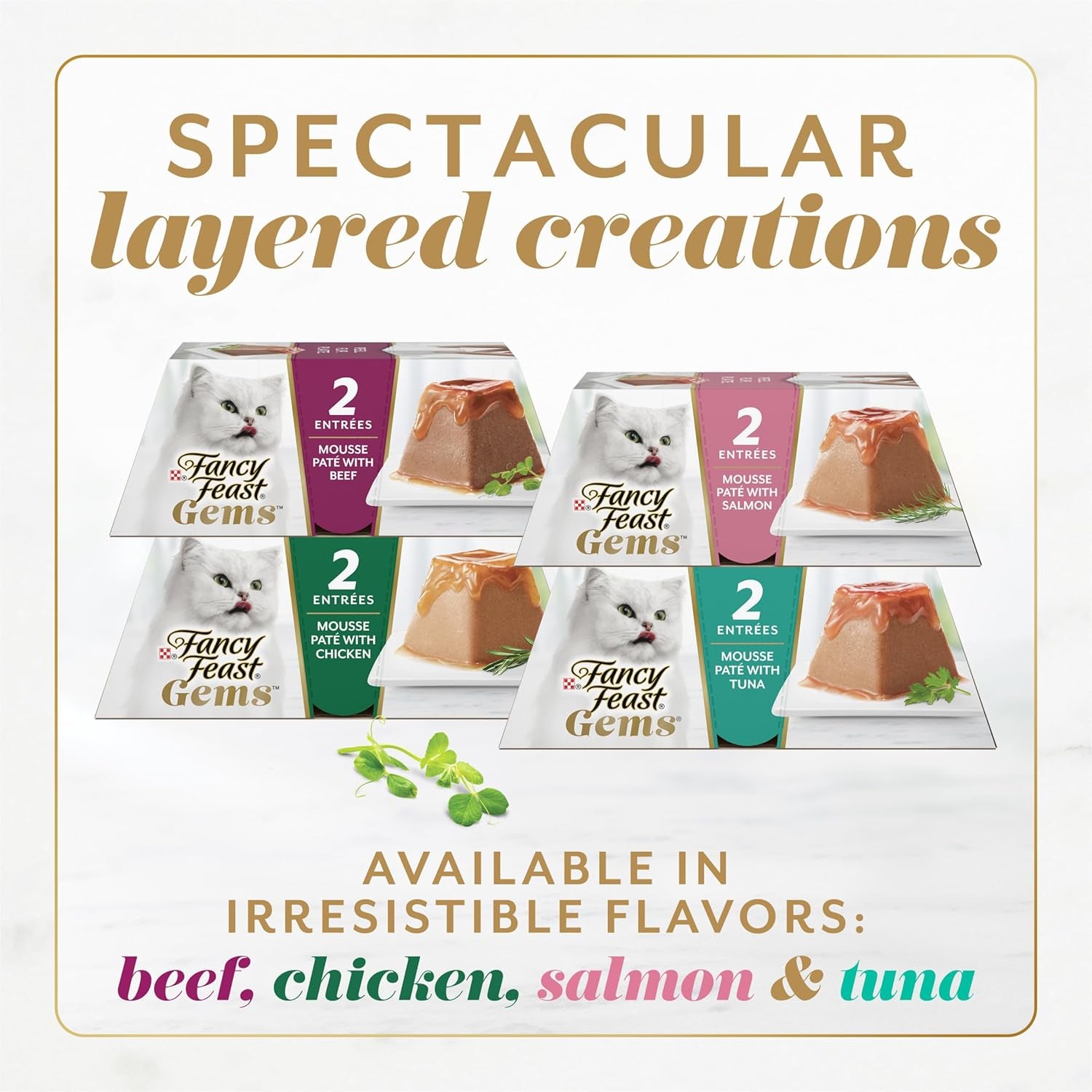 Gems Pate Cat Food Mousse with Chicken and a Halo of Savory Gravy Cat Food - (Pack of 8) 4 Oz. Boxes