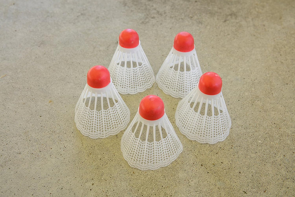 Badminton Birdies 6 Pack – Durable, Wind-Resistant Nylon Badminton Shuttlecocks for Baseball & Softball Batting Practice, Training, and Indoor or Outdoor Play