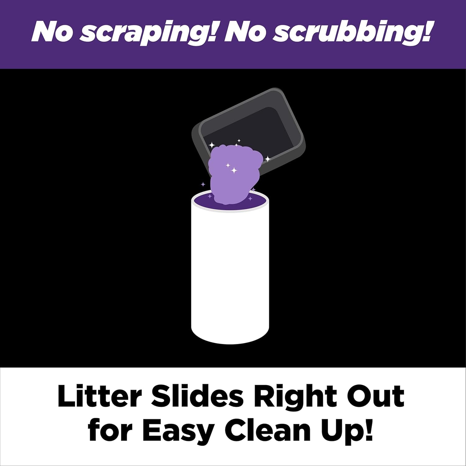 Clump & Seal SLIDE Platinum Multi-Cat Clumping Cat Litter, Easy Clean Technology with No Scrubbing, 14-Day Odor Control, 37 Lbs