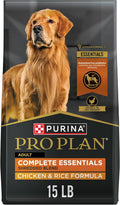Purina Pro Plan Complete Essentials Shredded Blend Chicken and Rice Dog Food Dry Formula with Probiotics for Dogs - 15 Lb.