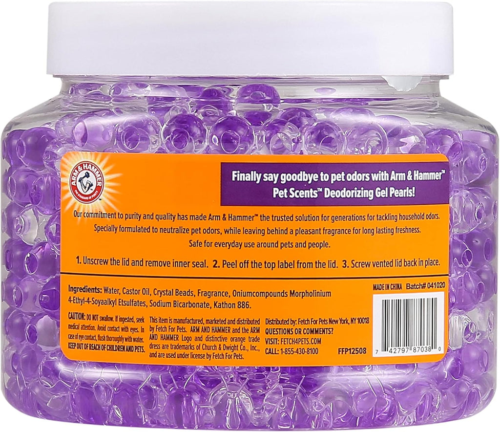 for Pets Air Care Pet Scents Deodorizing Gel Beads, Pet Odor Eliminator for Rooms Closets and Small Spaces with Long Lasting Odor Control, Lavender Fields Scent, 12 Oz