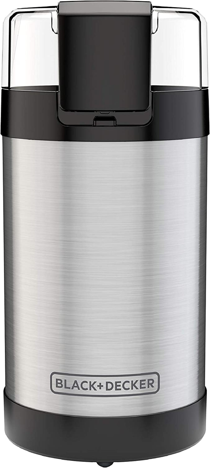 BLACK+DECKER One Touch Coffee Grinder, 2/3 Cup Coffee Bean Capacity, Spice Grinder, One Touch Push-Button Control -150 Watts -Stainless Steel Blades