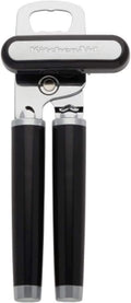 Kitchenaid Classic Multifunction Can Opener and Bottle Opener Easy to Use, Razor Sharp Stainless Steel Cutting Wheel, Soft Ergonomic Handles, Black