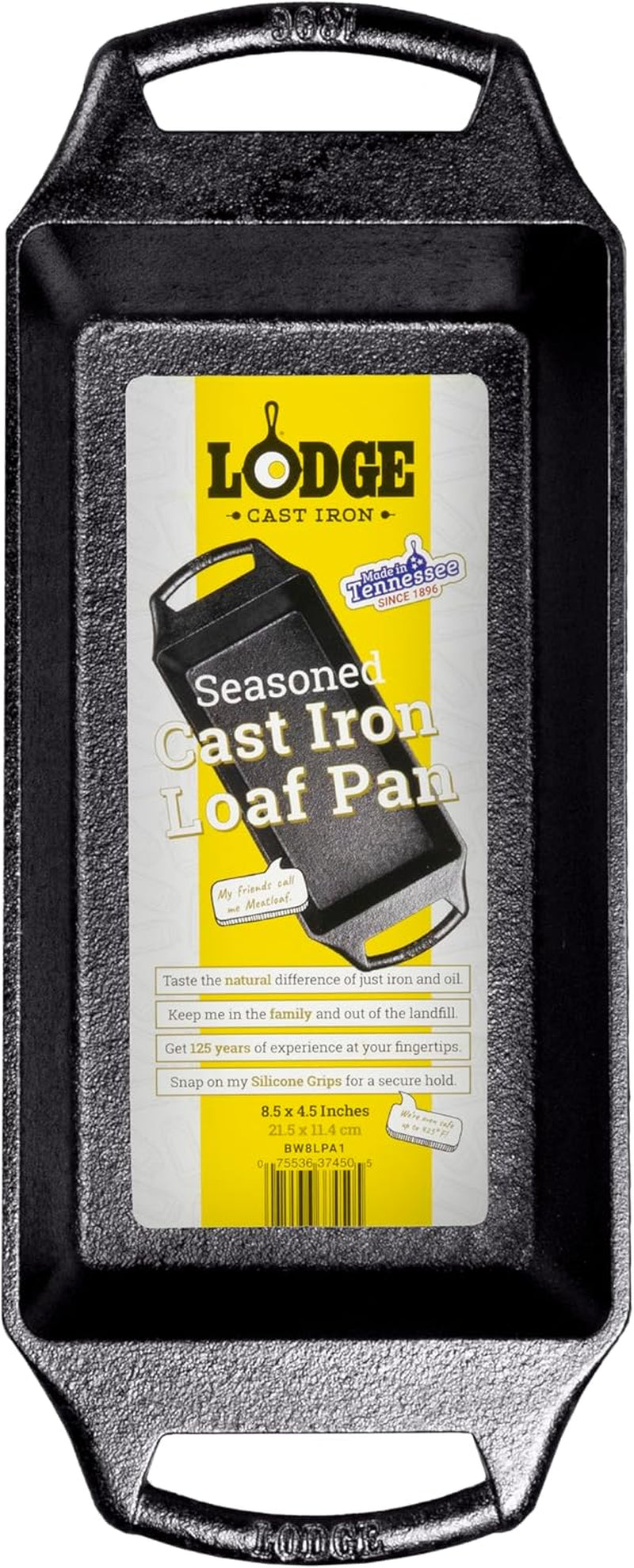 Seasoned Cast Iron Loaf Pan 8.5 Inches - Pre-Seasoned Rectangular Cast Iron Bakeware- Even Browning Bread Pan with Easy-Release Finish - Pfas-Free Non-Toxic Cookware