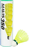 Mavis 350 Nylon Badminton Shuttlecocks (Yellow, Slow Speed) | Durable Performance