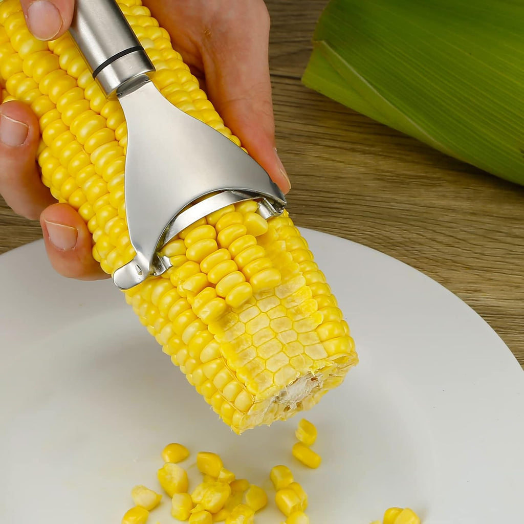 Corn Peeler Stainless Stee Corn Cob Stripper Tool Corn Thresher from the Cob, Removes Corn Kernels from Corn Cobs in Seconds, Kitchen Gadget